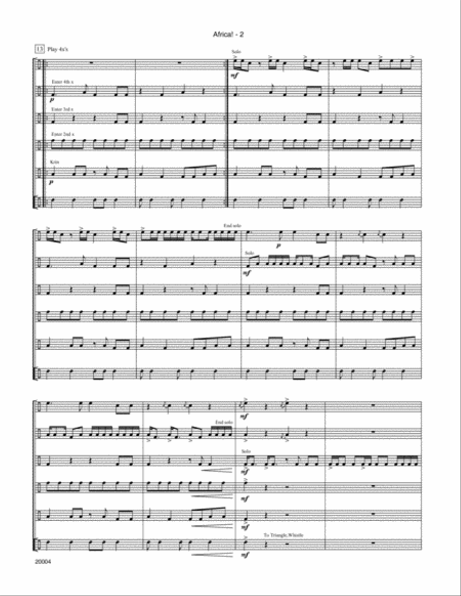 Africa! Africa! Chamber Music scores gallery preview page 3