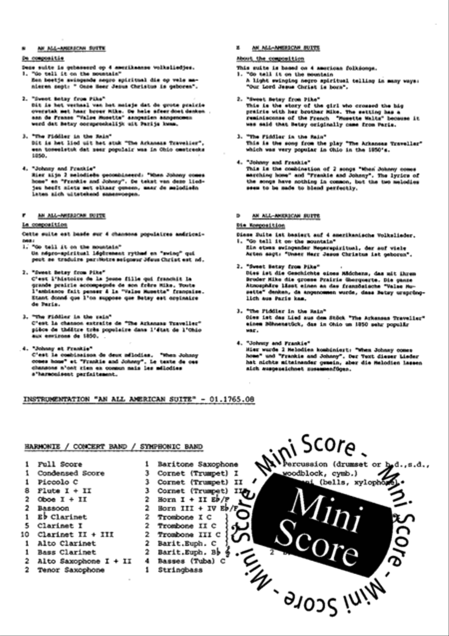 An all American Suite Concert Band scores gallery preview page 3