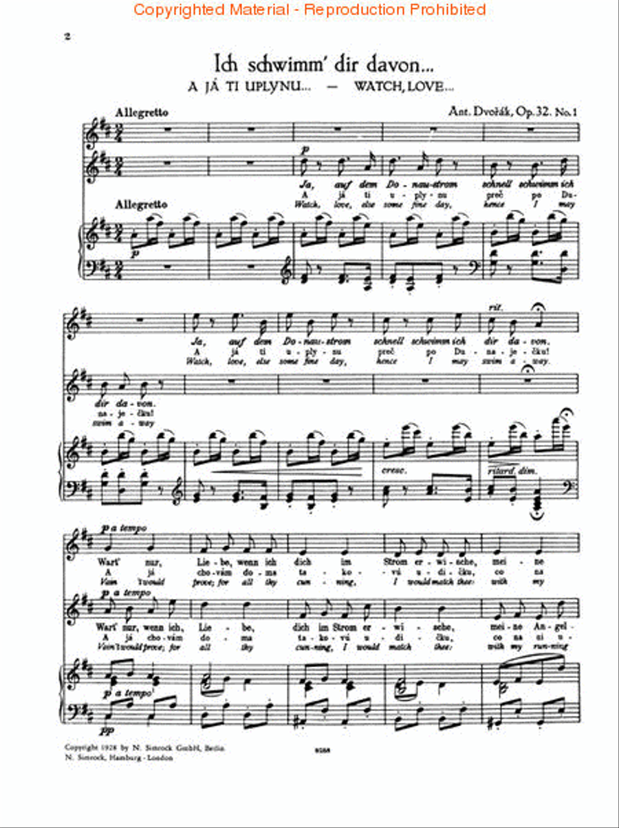 Klänge aus Mähren, Op. 32 – Volume 1 Voice Solo scores gallery preview page 2