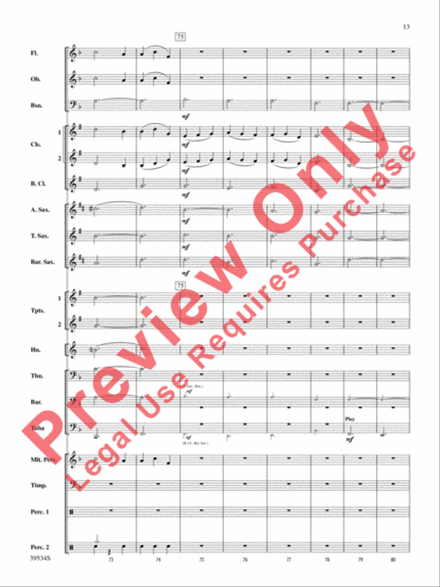 The Magic of Harry Potter Concert Band scores gallery preview page 14