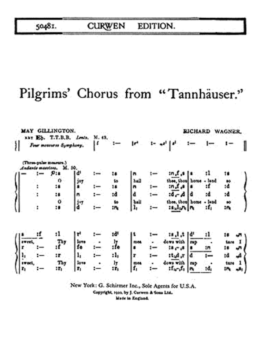 Pilgrims Chorus From Tannhauser