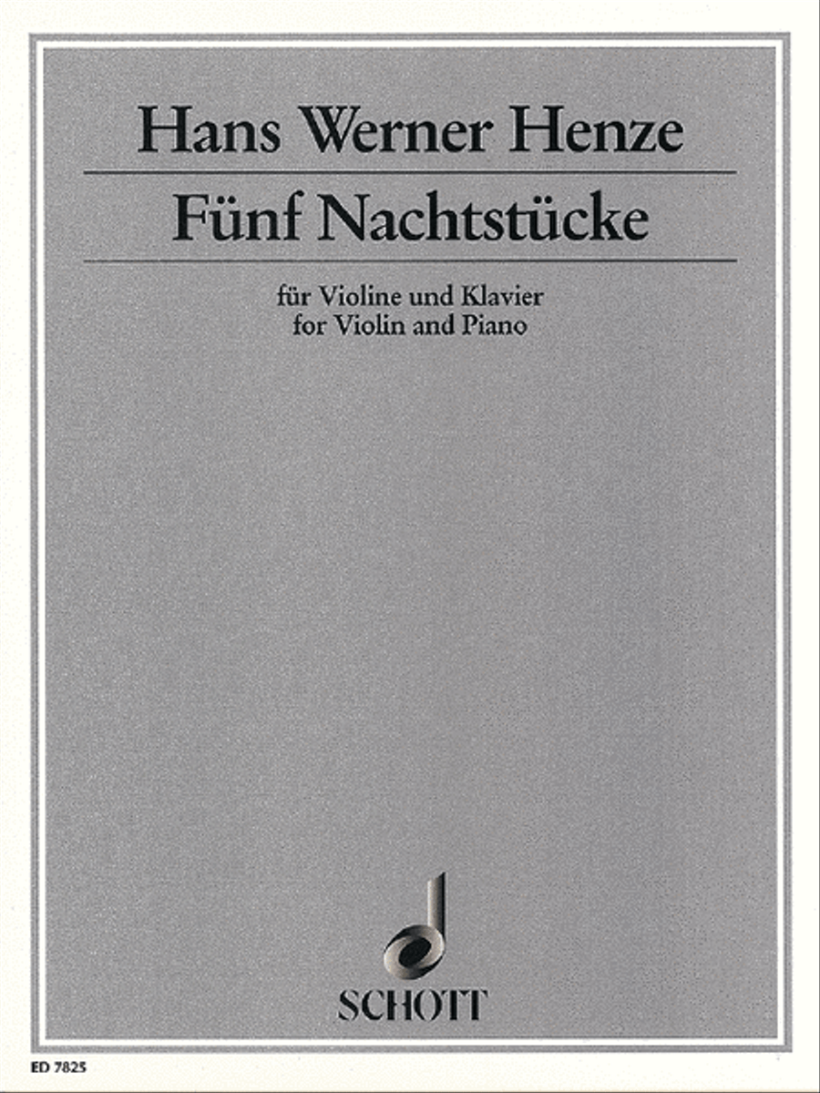 5 Nachstucke Violin Solo scores gallery preview page 1