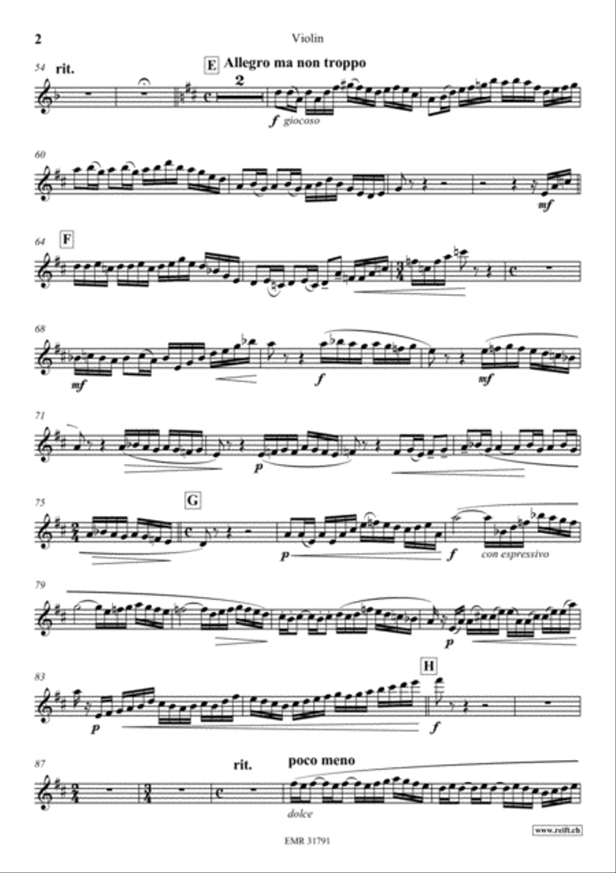 Sarabande et Allegro Violin Solo scores gallery preview page 3
