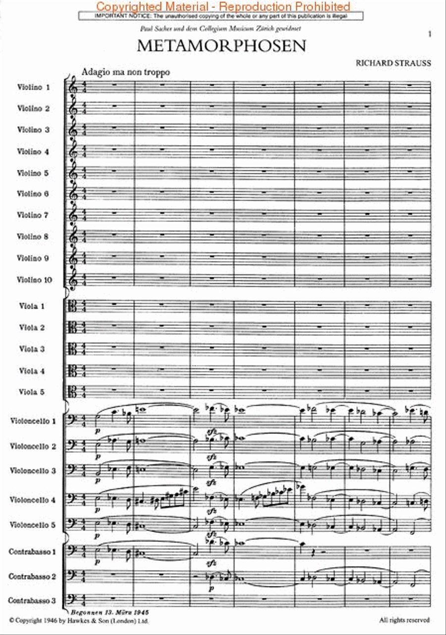 Four Last Songs & Other Works Orchestra scores gallery preview page 2