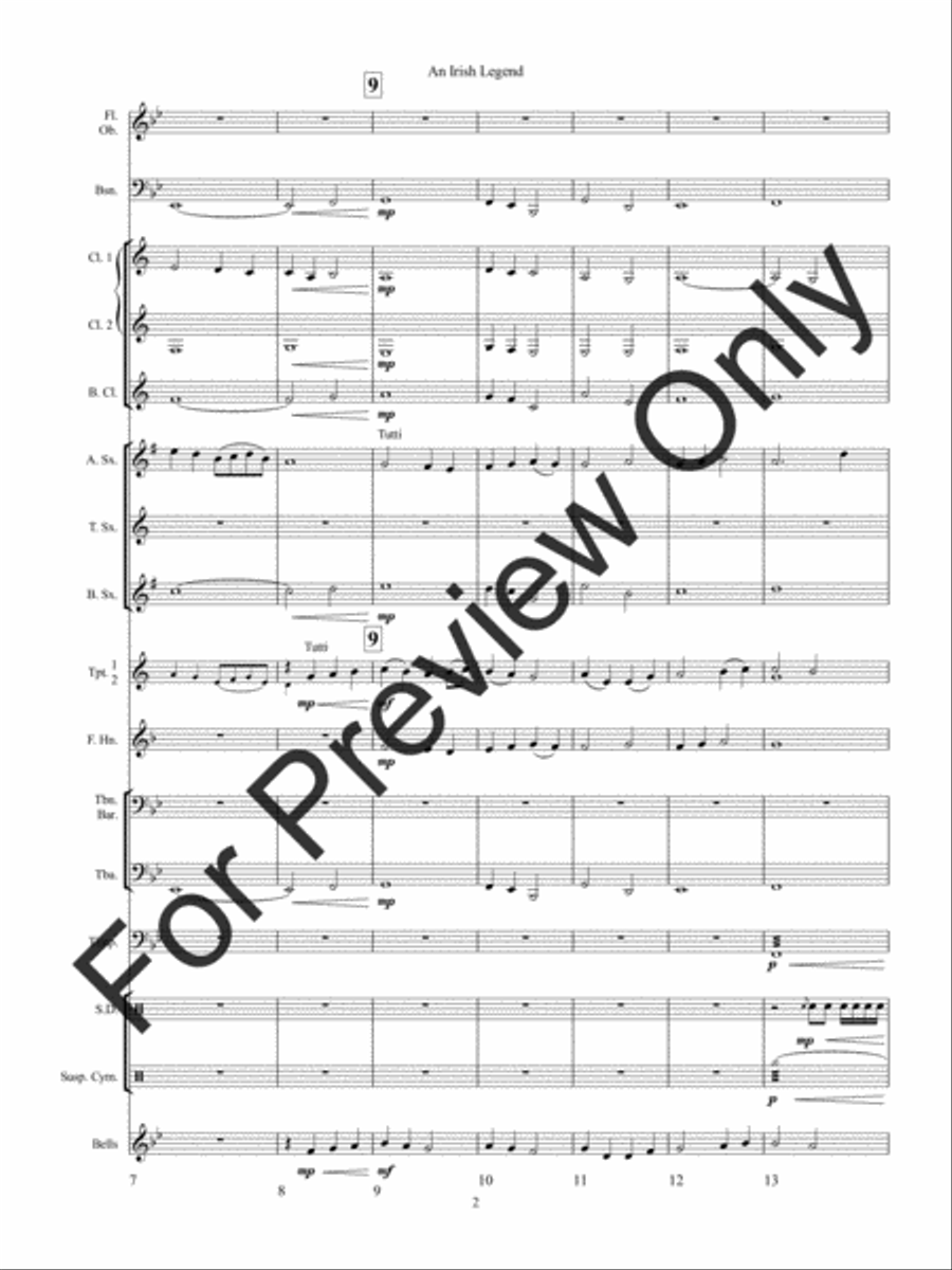 An Irish Legend Concert Band scores gallery preview page 5