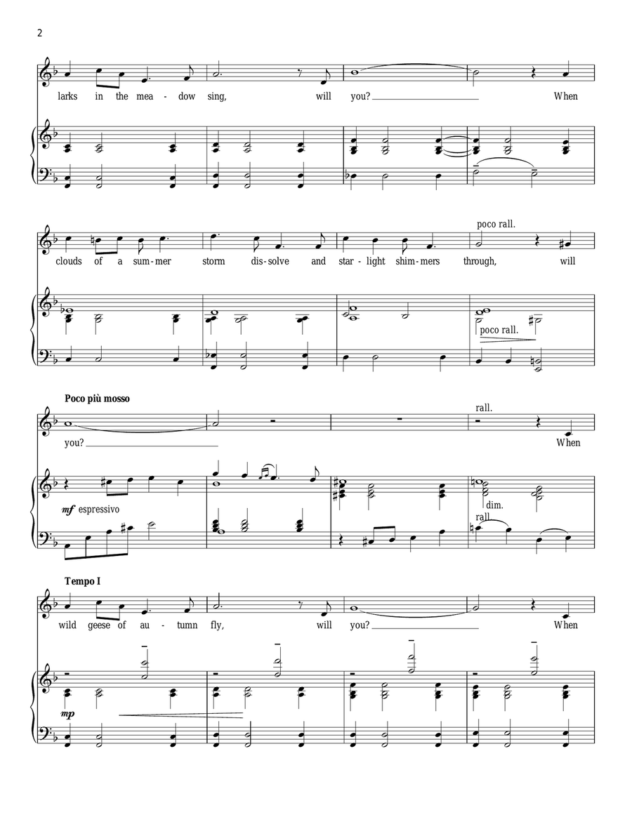 Will You? Will You? Piano, Vocal scores gallery preview page 2