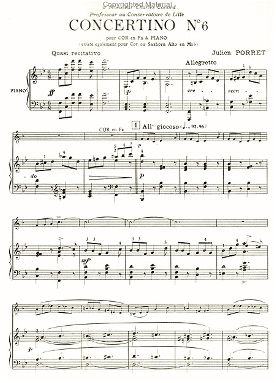 Concertino n°6 Concertino n°6 Horn scores gallery preview page 2