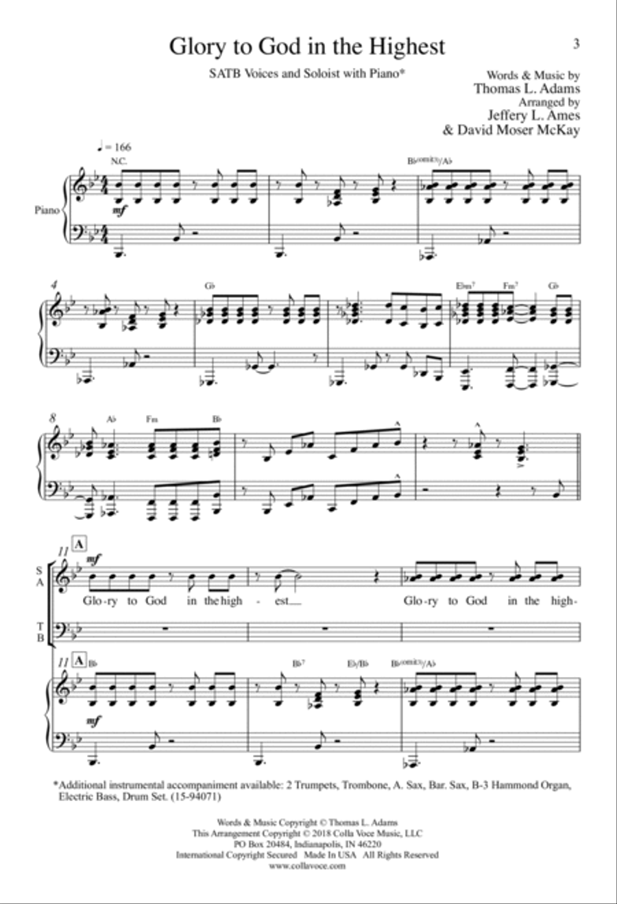 Glory to God in the Highest 4-Part scores gallery preview page 2