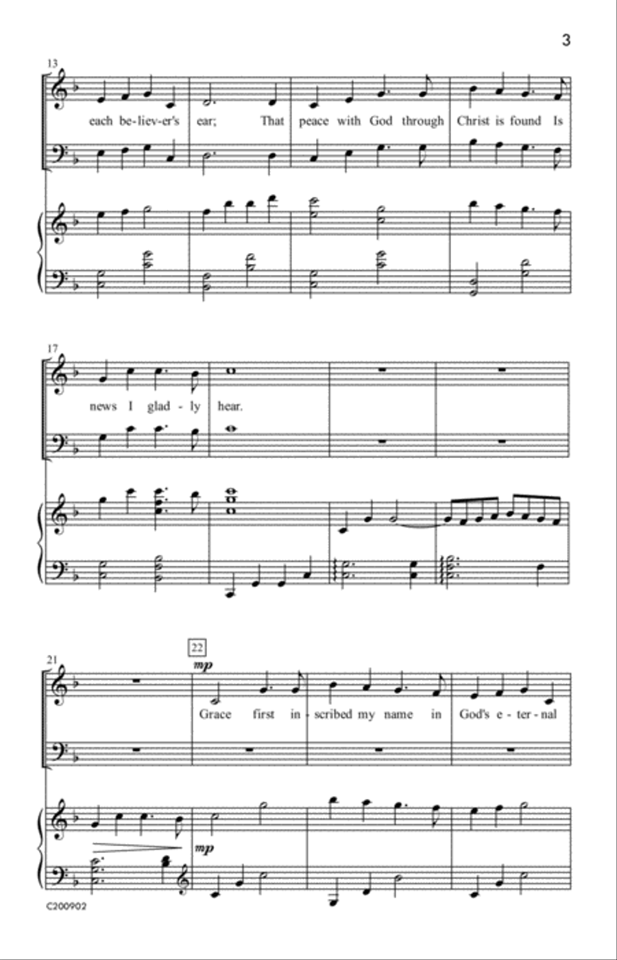Grace Has a Thrilling Sound Choir scores gallery preview page 3