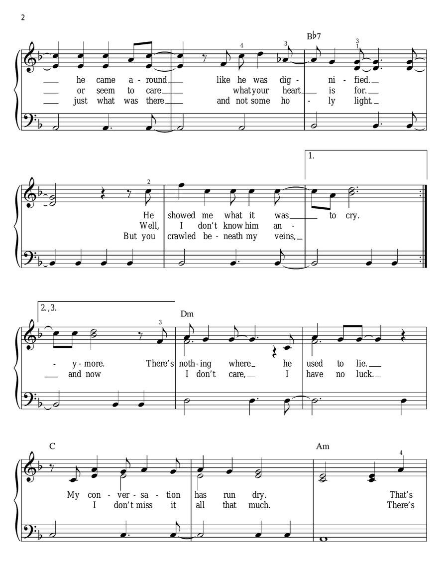 Torn Easy Piano scores gallery preview page 2