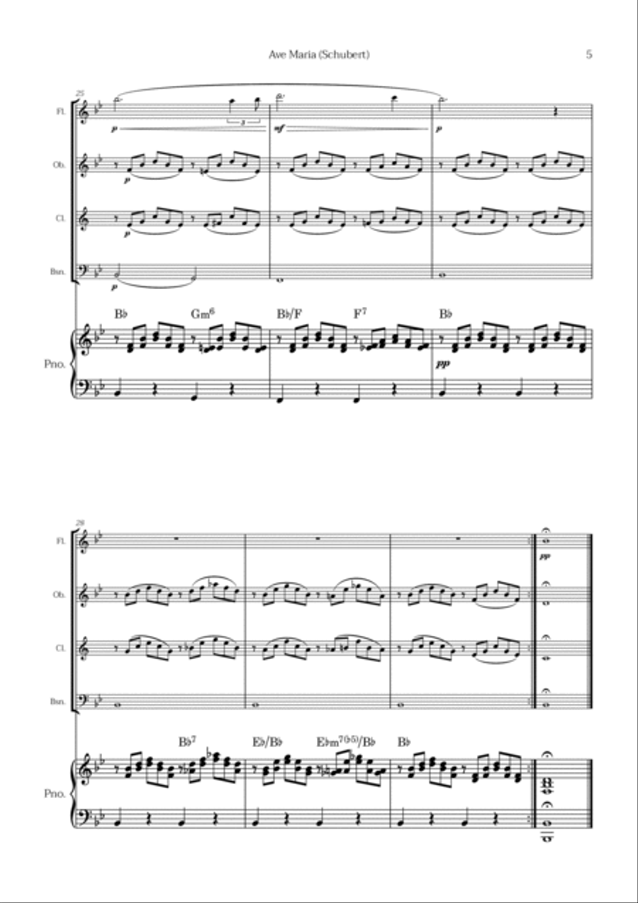 Ave Maria (Schubert) Chamber Music scores gallery preview page 5
