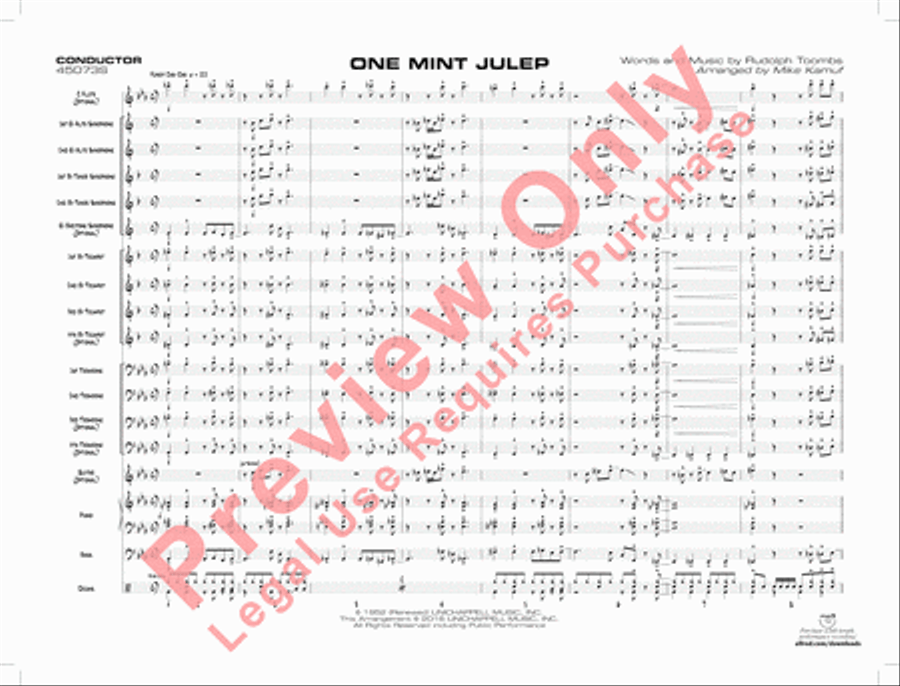 One Mint Julep One Mint Julep Jazz Ensemble scores gallery preview page 4