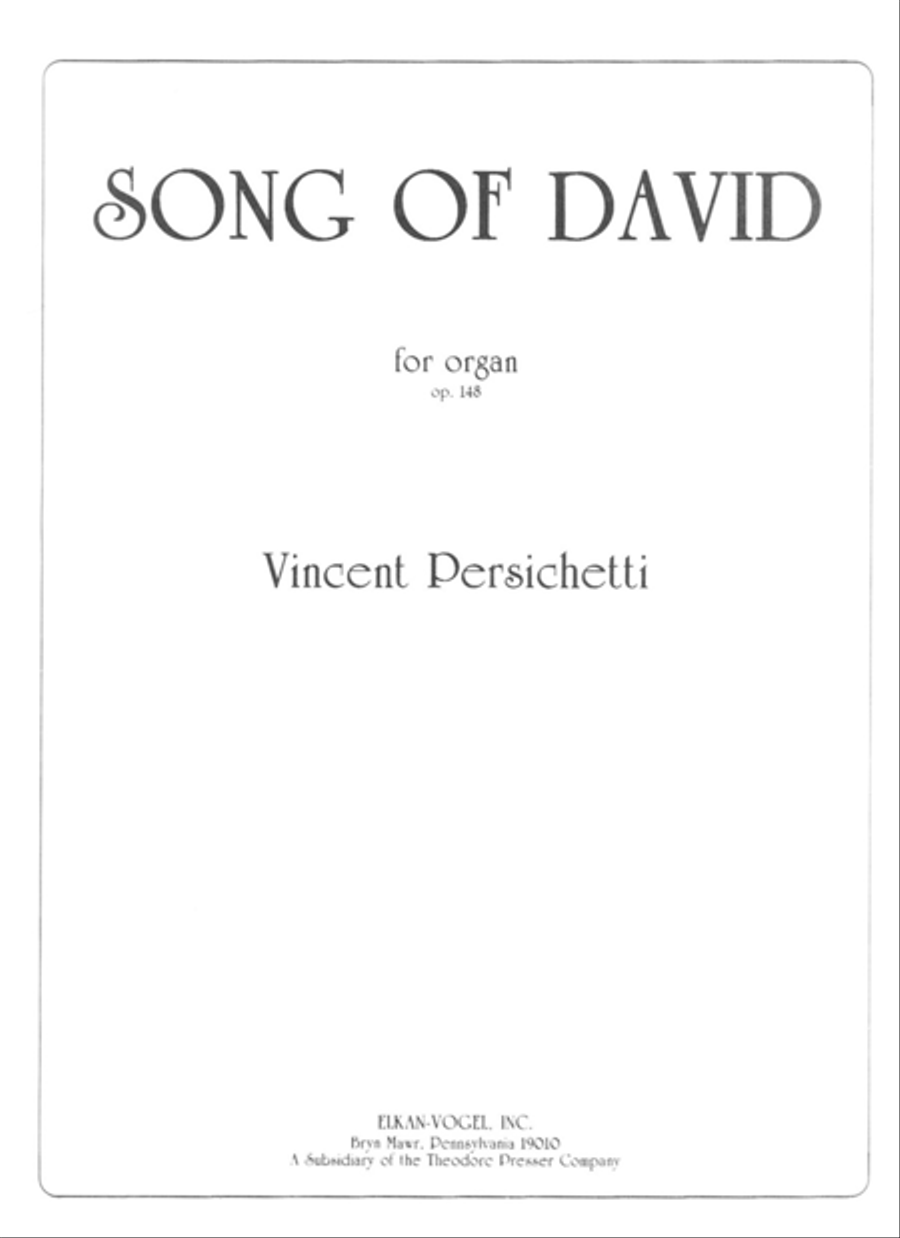 Song Of David Chamber Music scores gallery preview page 1