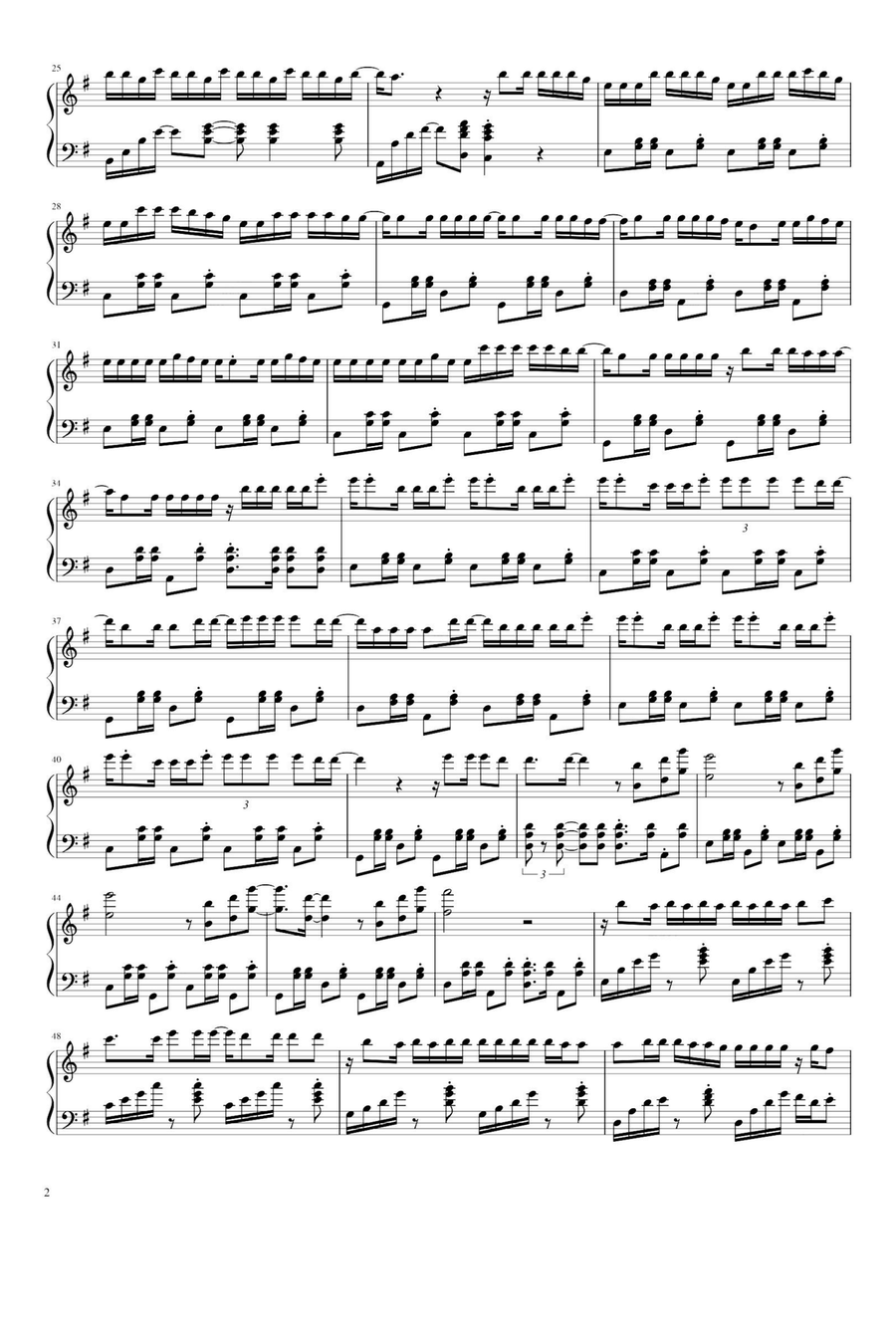Bailando Piano Solo scores gallery preview page 2