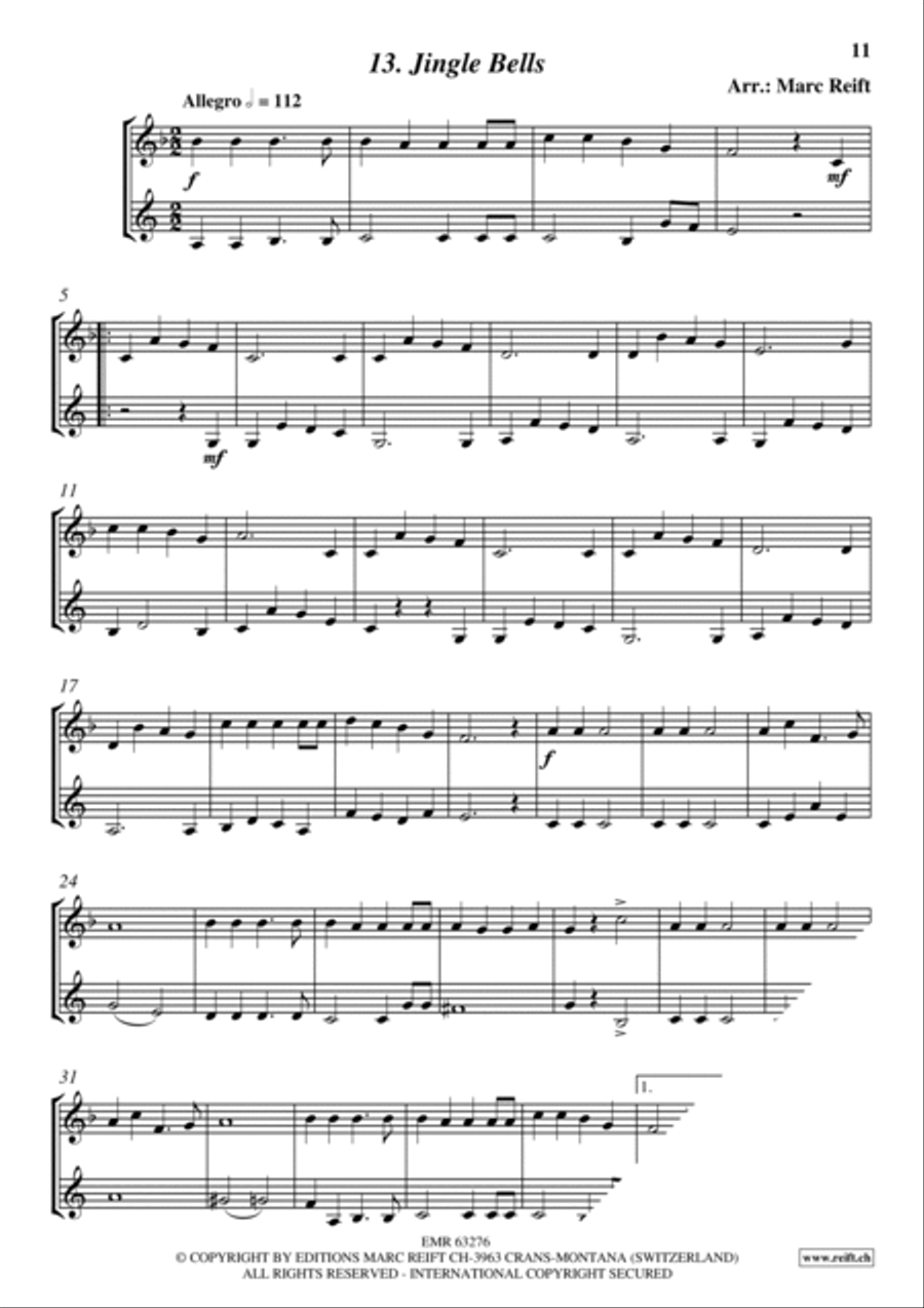 35 Easy Christmas Duets 35 Easy Christmas Duets Horn scores gallery preview page 11