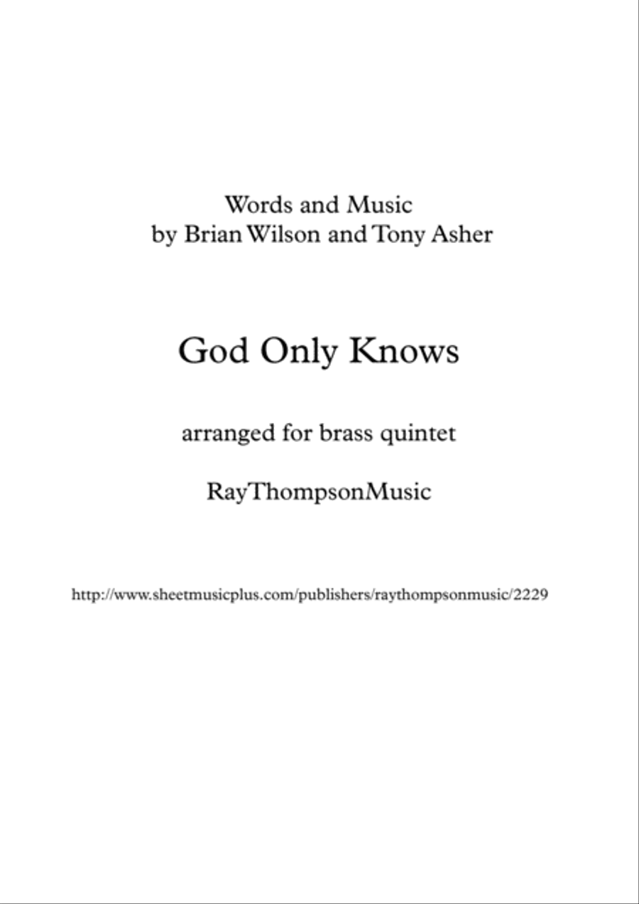 God Only Knows Brass Quintet scores gallery preview page 1