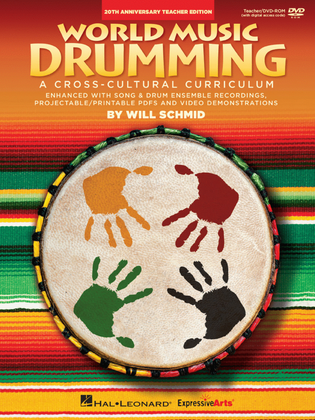 Book cover for World Music Drumming: Teacher/DVD-ROM (20th Anniversary Edition)
