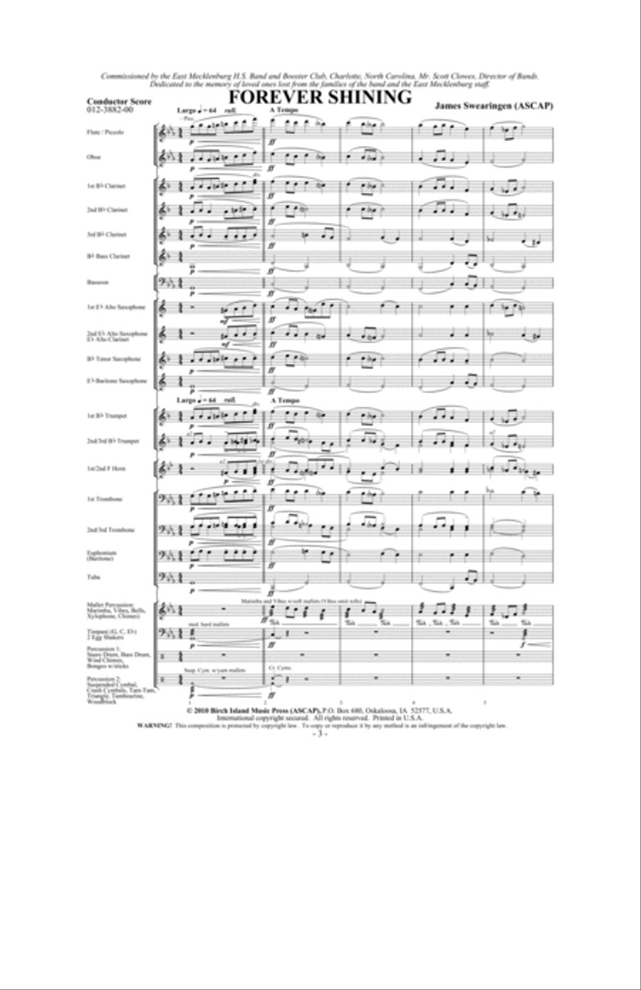 Forever Shining Concert Band scores gallery preview page 2