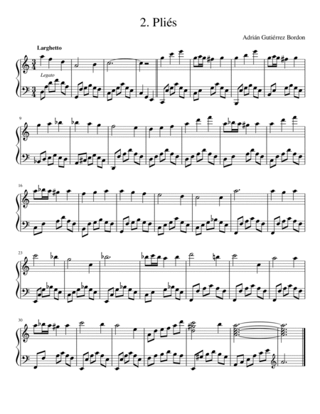 Piano + Ballet II ( Sheet Music For Ballet Class) image number null