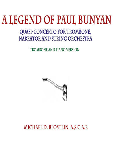 A Legend of Paul Bunyan (Quasi-Concerto for Trombone, Narrator and String Orchestra - Piano version) image number null