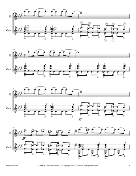 Milonga Picaresque (for Flute or Violin and Guitar)