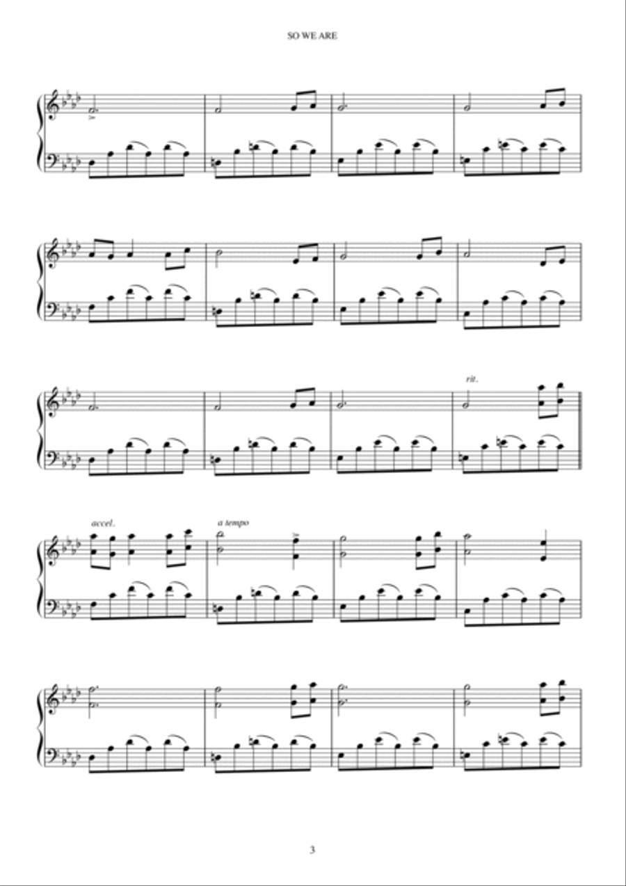 SO WE ARE Piano Solo scores gallery preview page 4