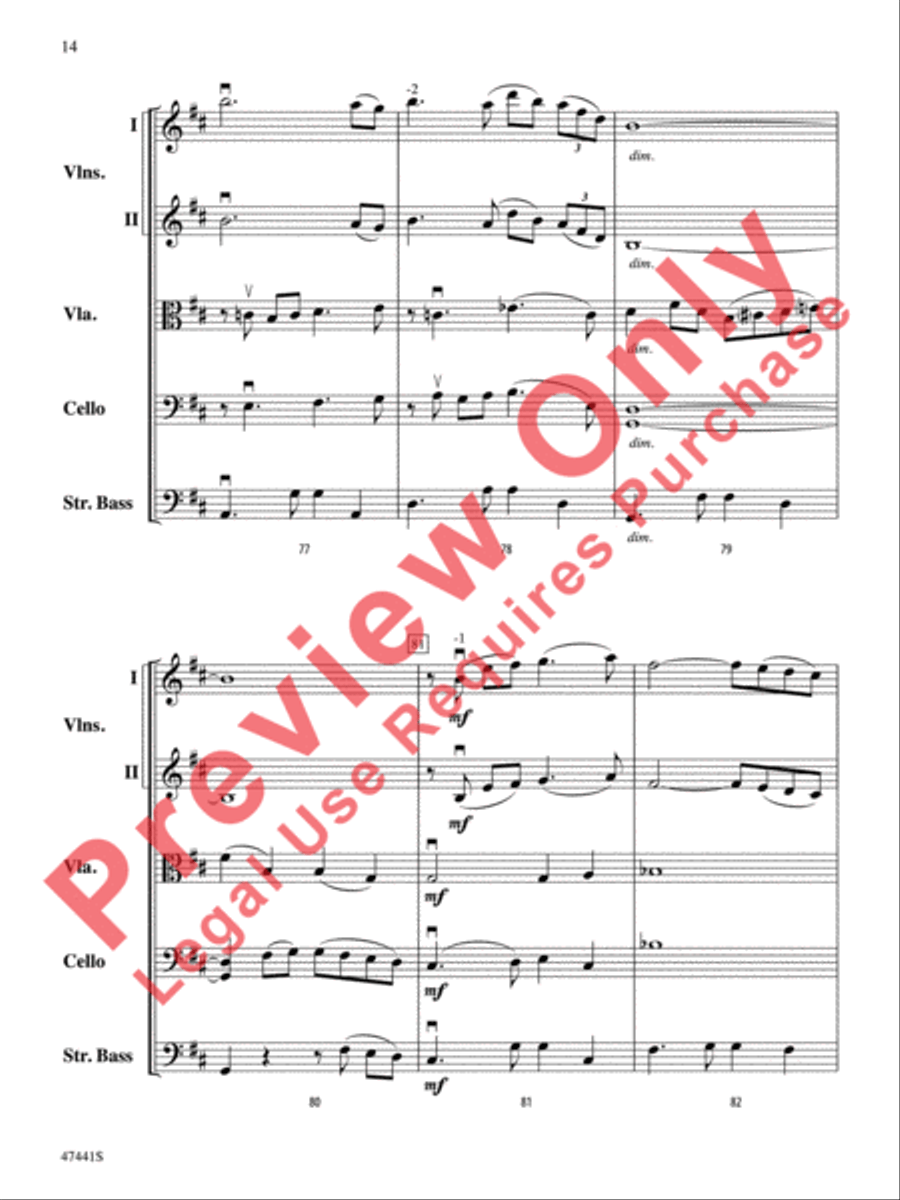 Milonga del Angel String Orchestra scores gallery preview page 15