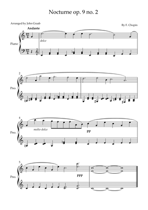 Nocturne In C Major, Op. 9, No. 2 (originally Eb Major)