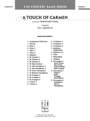Book cover for A Touch of Carmen: Score