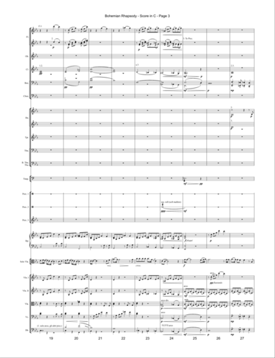Bohemian Rhapsody Full Orchestra scores gallery preview page 5