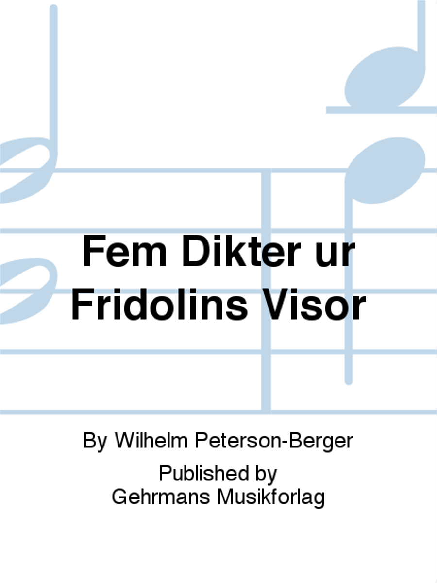 Fem Dikter ur Fridolins Visor Voice scores gallery preview page 1