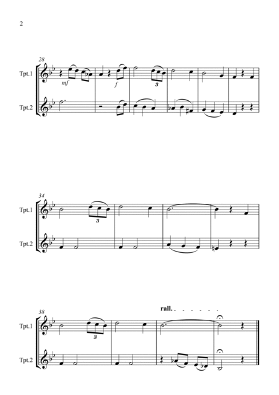Amazing Grace for Trumpet Duet Bassoon scores gallery preview page 2