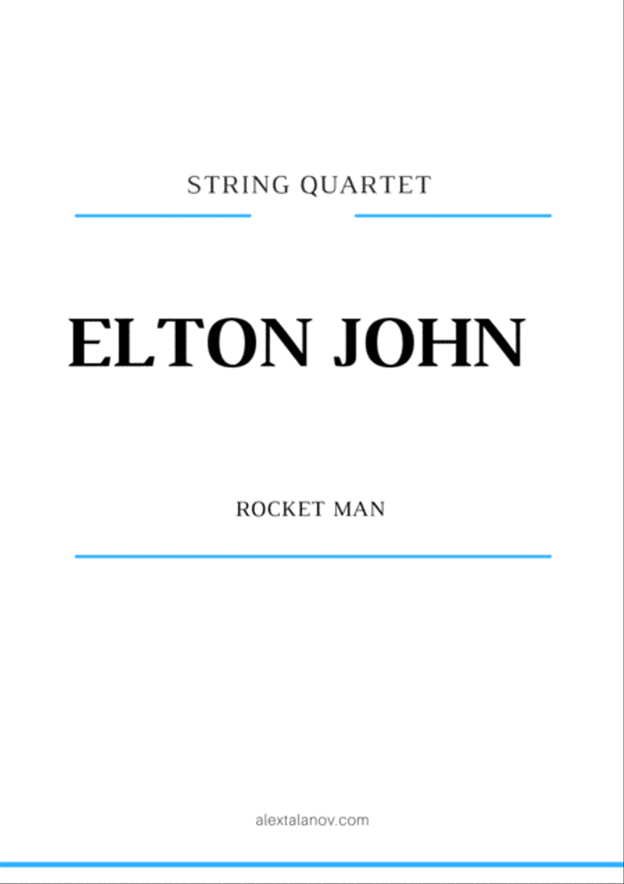Rocket Man (I Think It's Gonna Be A Long Long Time) String Quartet scores gallery preview page 1
