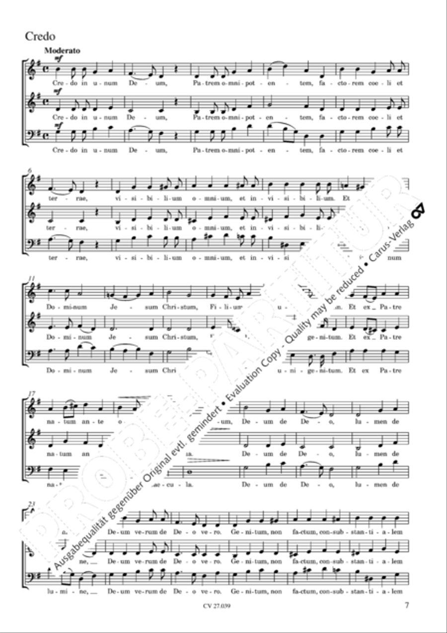 Missa a 3 3-Part scores gallery preview page 8