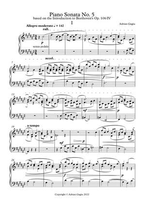 Book cover for Piano Sonata No. 5, op. 81