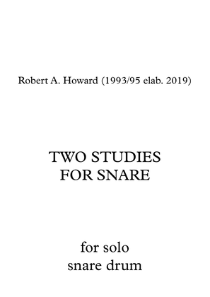 Book cover for Two Studies for Snare