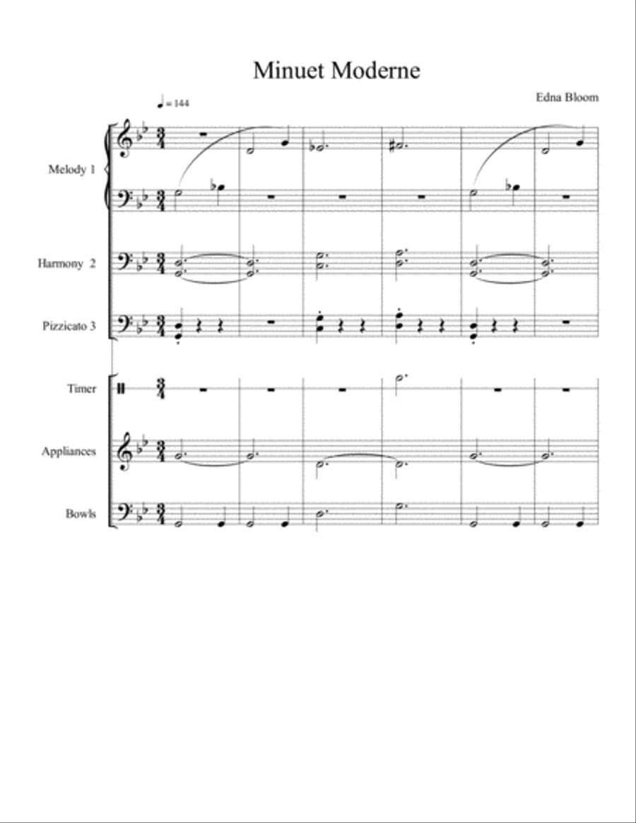 Minuet Moderne Novelty Ensemble Small Ensemble scores gallery preview page 2
