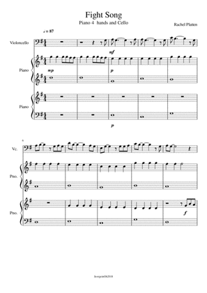 Fight Song -arranged for beginners