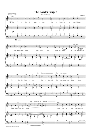 The Lord's Prayer for two voices and piano, Op. 11