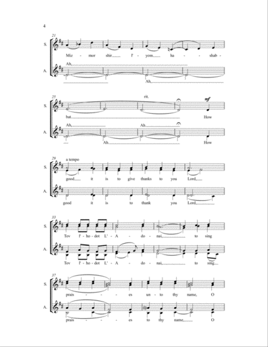 A Psalm of Praise SSAA scores gallery preview page 3
