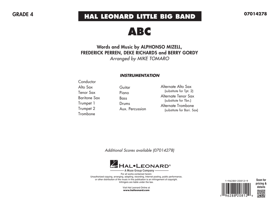 ABC (arr. Mike Tomaro) - Full Score