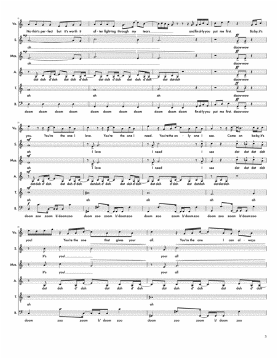 Love On Top A Cappella scores gallery preview page 3