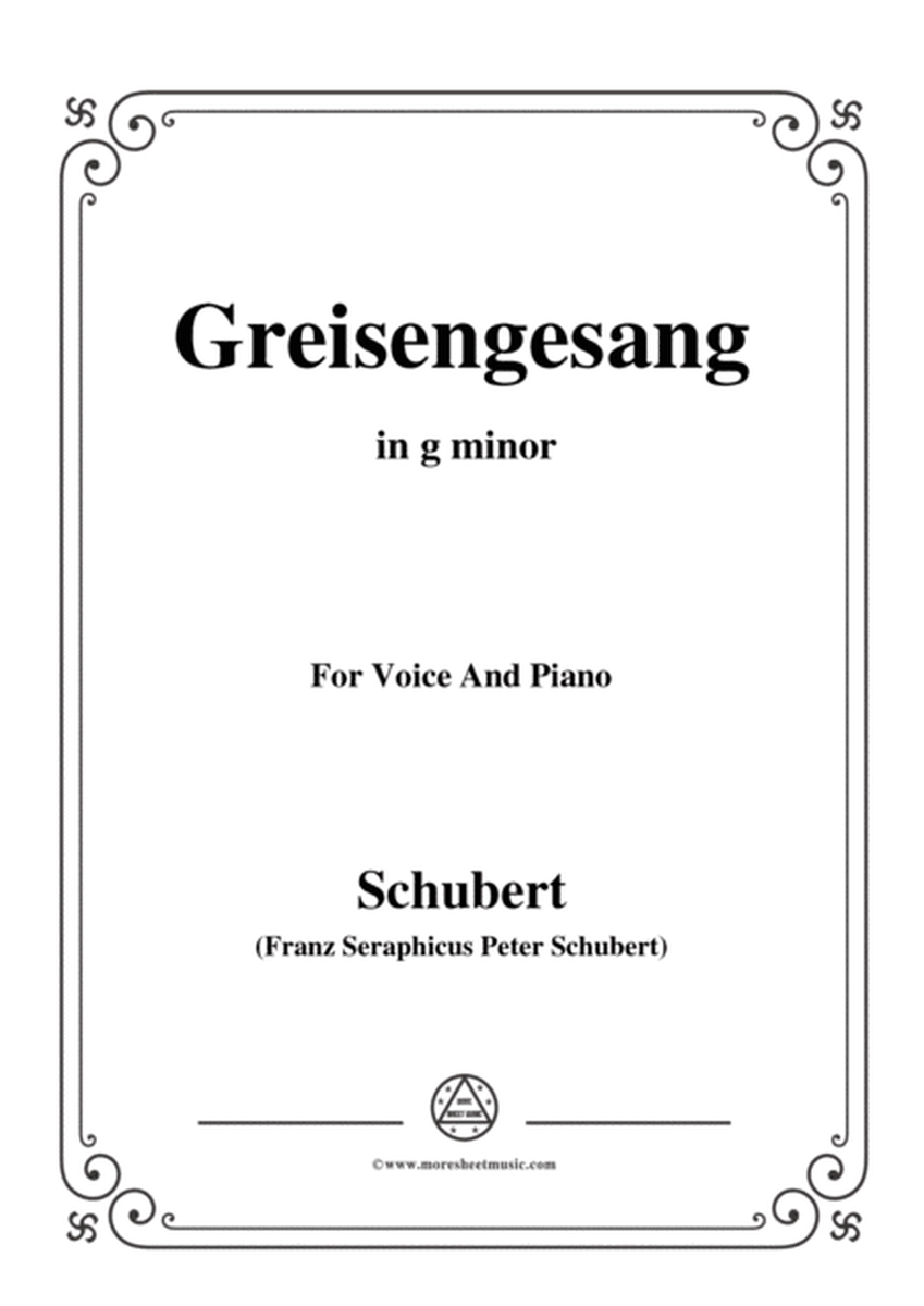 Schubert-Greisengesang,in g minor,Op.60,No.1,for Voice and Piano image number null