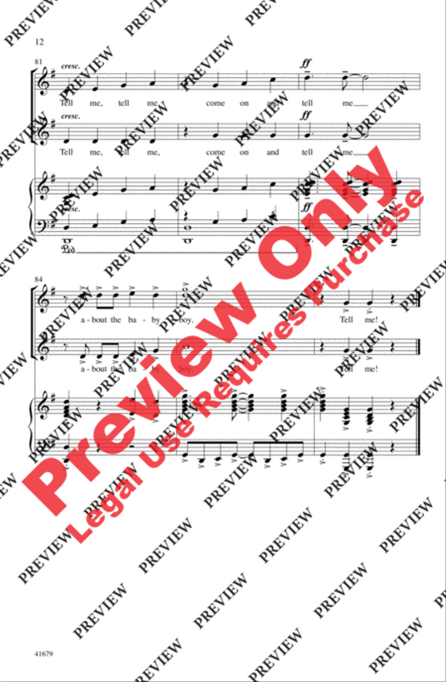 Tell Me, Tell Me! Tell Me, Tell Me! 2-Part scores gallery preview page 12