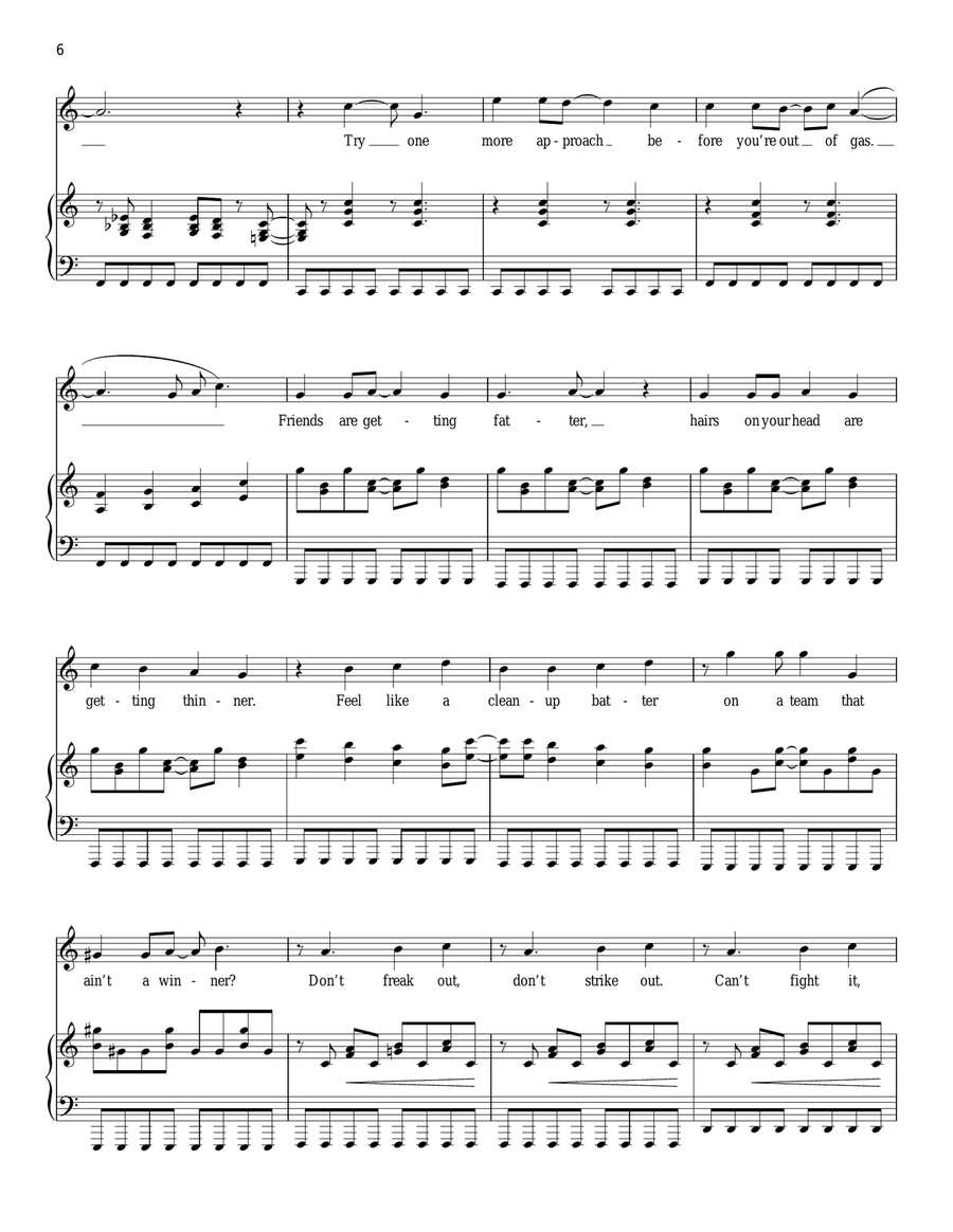 30/90 (from tick, tick... BOOM!) Piano, Vocal scores gallery preview page 6