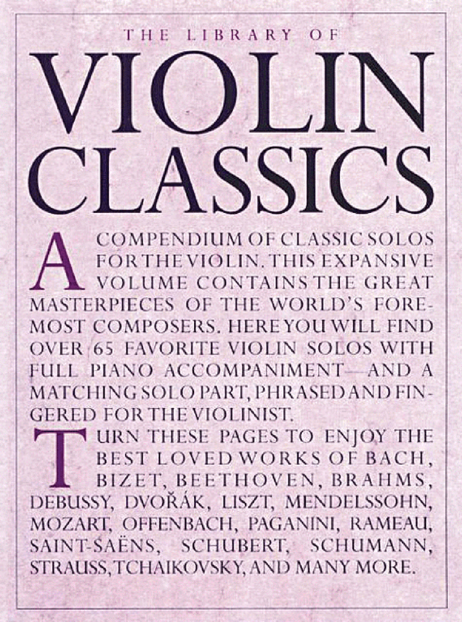 The Library of Violin Classics Violin Solo scores gallery preview page 1