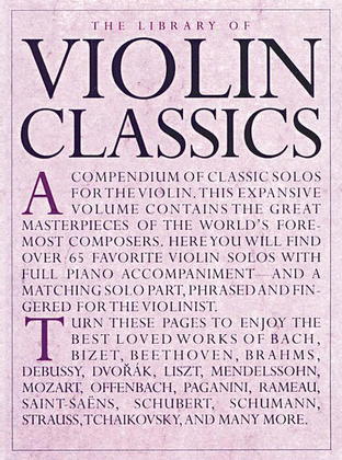 Book cover for The Library of Violin Classics
