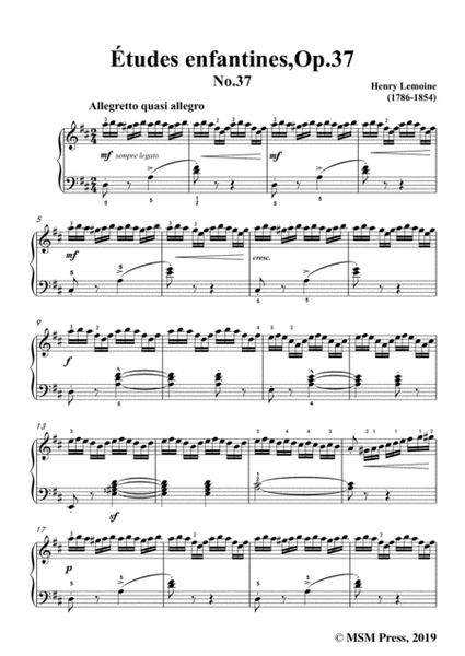 Lemoine-Études enfantines(Etudes) ,Op.37, No.48 image number null