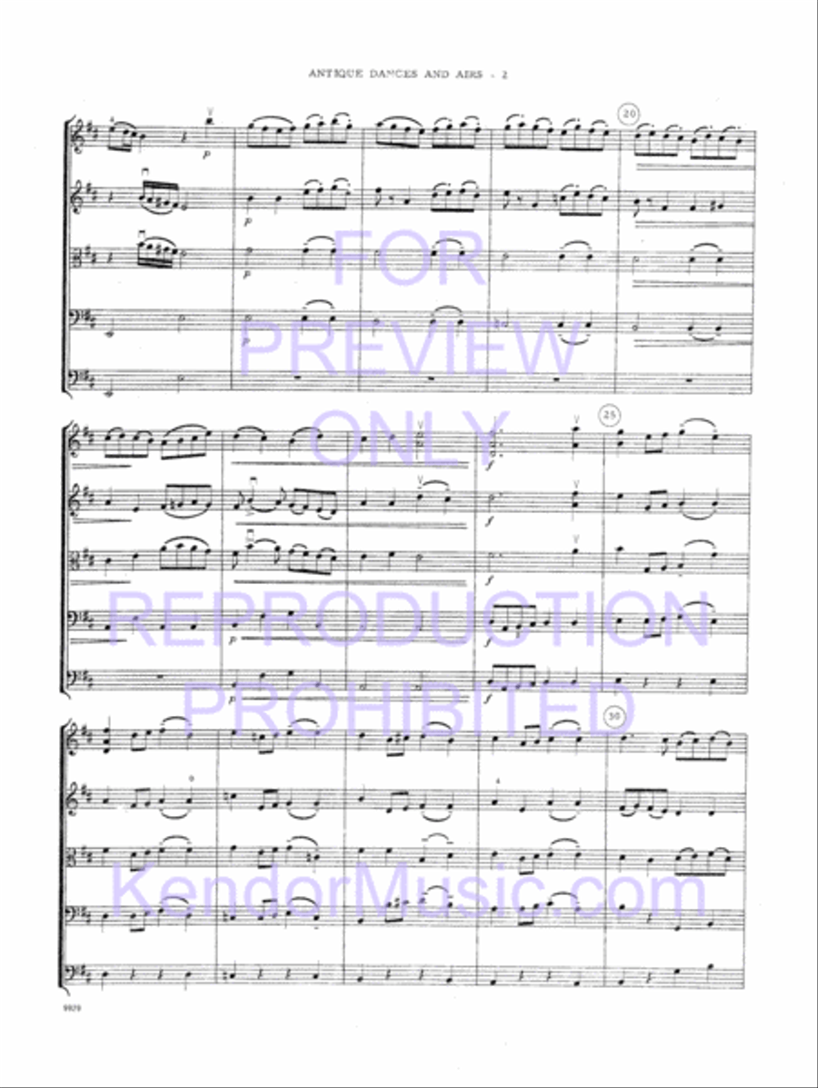 Antique Dances And Airs (Full Score) String Orchestra scores gallery preview page 5