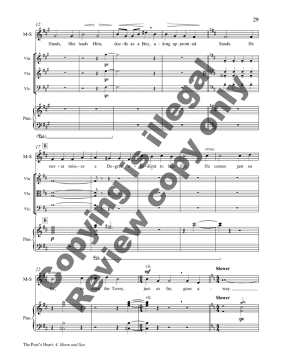 The Poet's Heart Piano Quartet scores gallery preview page 20